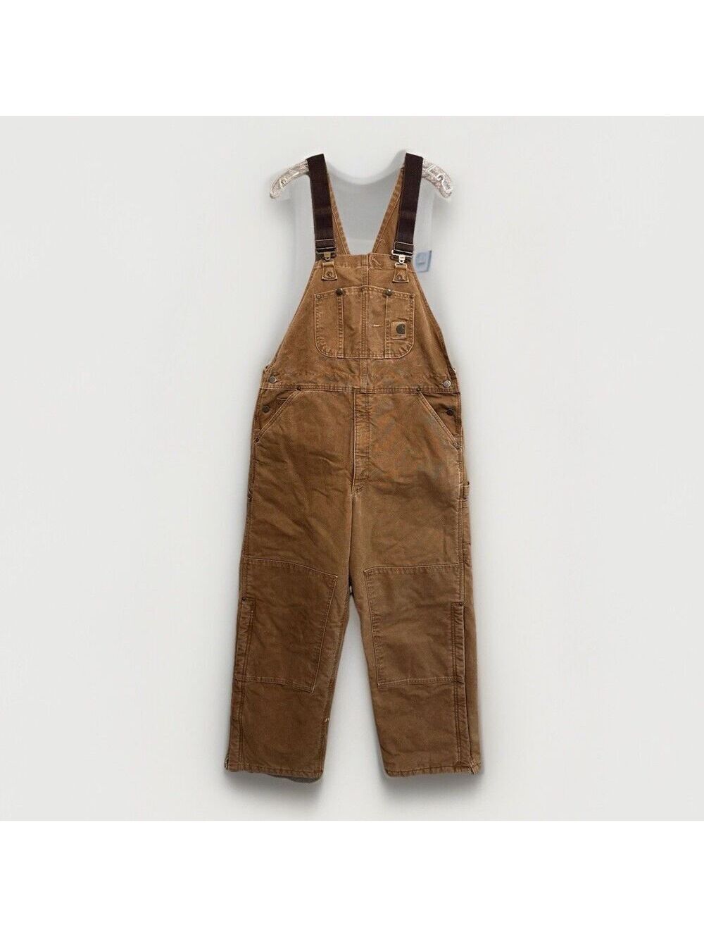Carhartt R27 Duck Bib Overalls 38x30 Insulated  Workwear Farm Ranch USA Union